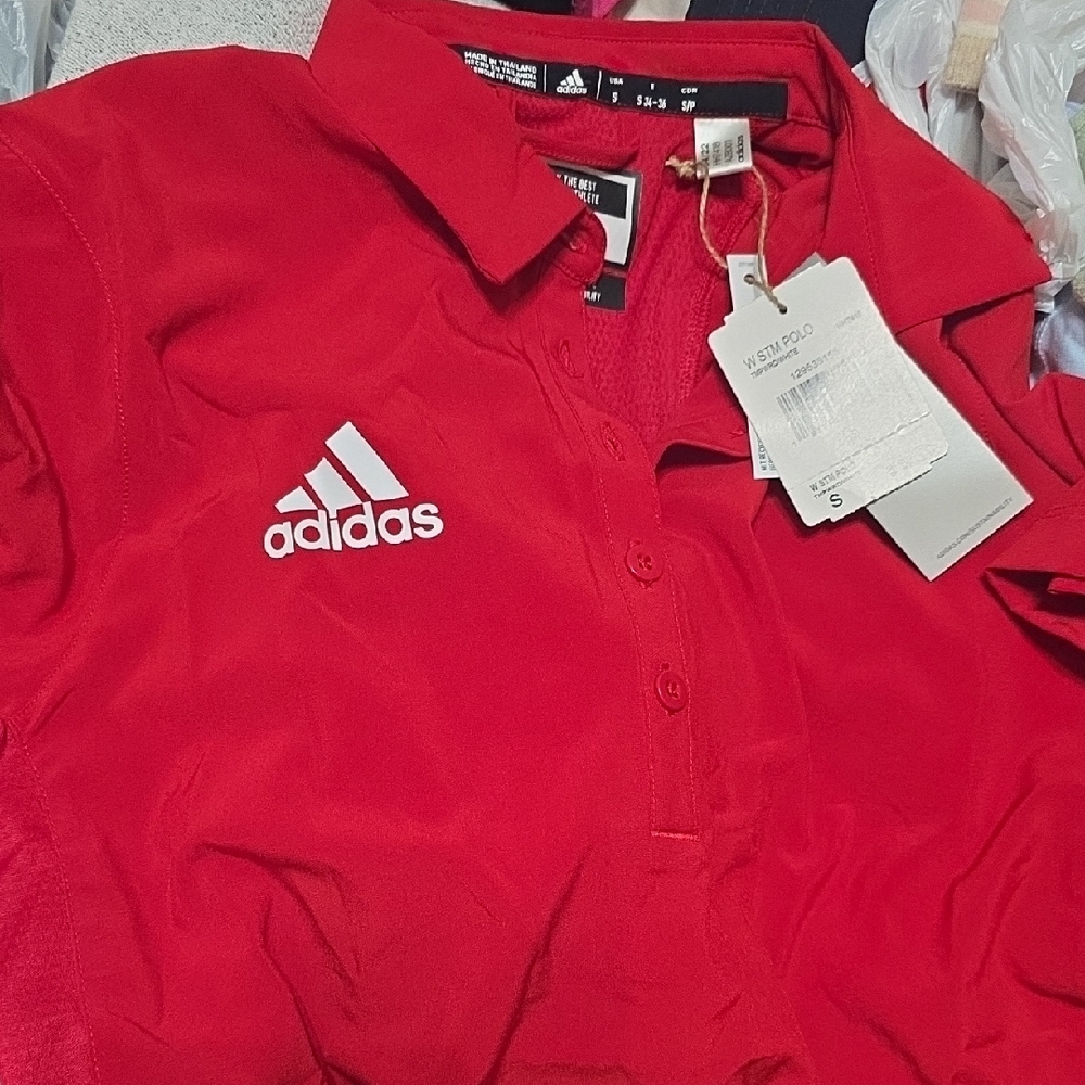 Adidas Women's Red Polo Shirt